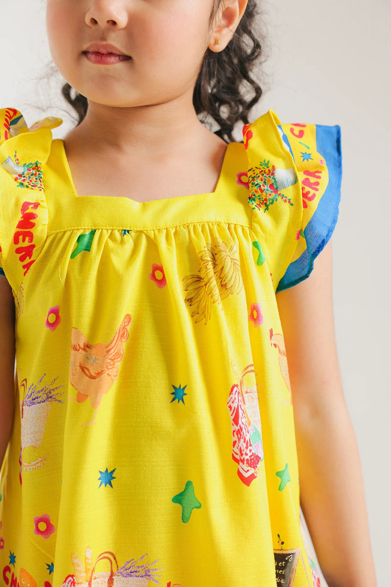 ETHNC - Kids Dress -Yellow (E1405 301 108)