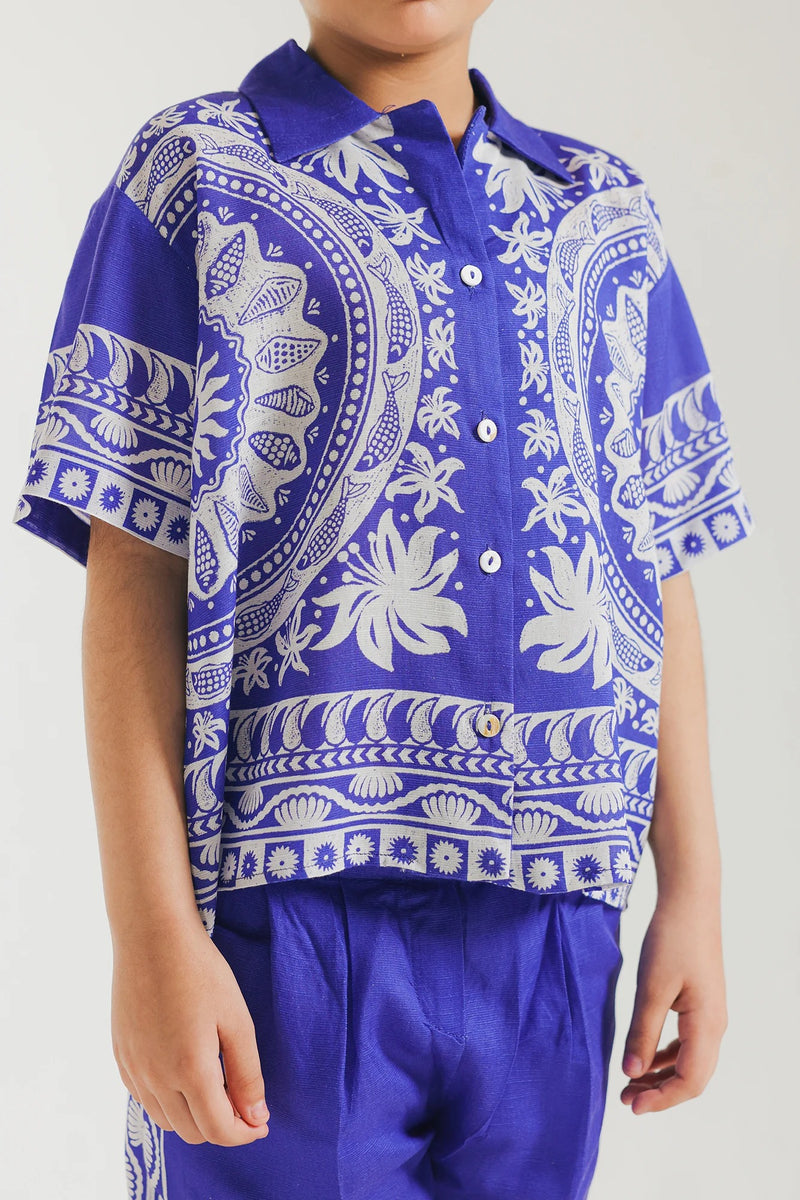 ETHNC Kids -CO-ORD SET -DENIM BLUE- (E1509_401_625)