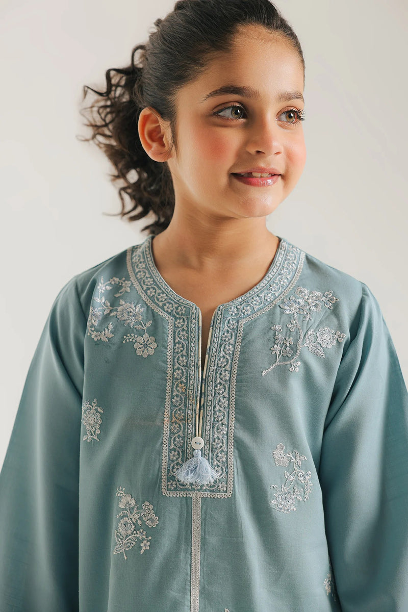 ETHNC Kids -EMBROIDERED SUIT (E1546/402/719 )-Ice Green