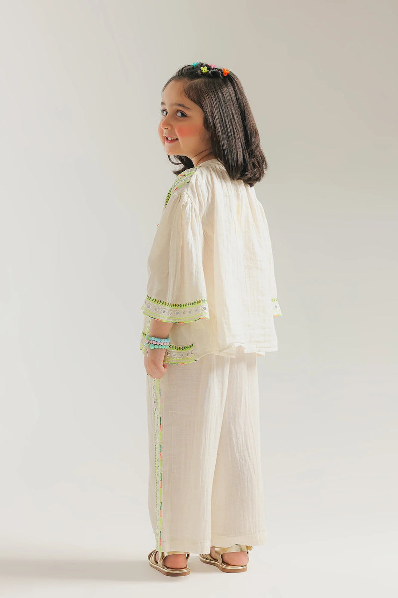 Ethnic Kids - Co-ord Set - Off White E1560 301 002