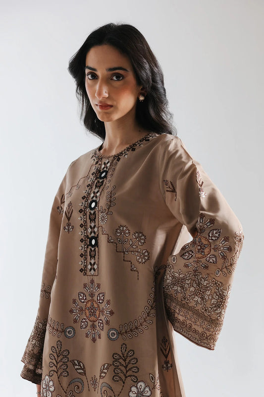 ETHNC - Embroidered Suit (E4134/103/815)-Mocha Color