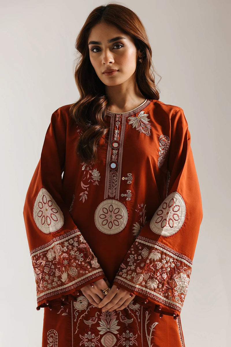 ETHNC Embroidered Suit-RUST | E4156/103/205