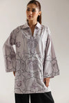 ETHNC Embroidered Casual Shirt – Light Grey - E7219/102/914