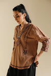 ETHNC Boho Kurti -DARK BROWN- (S4E0586/119/803)