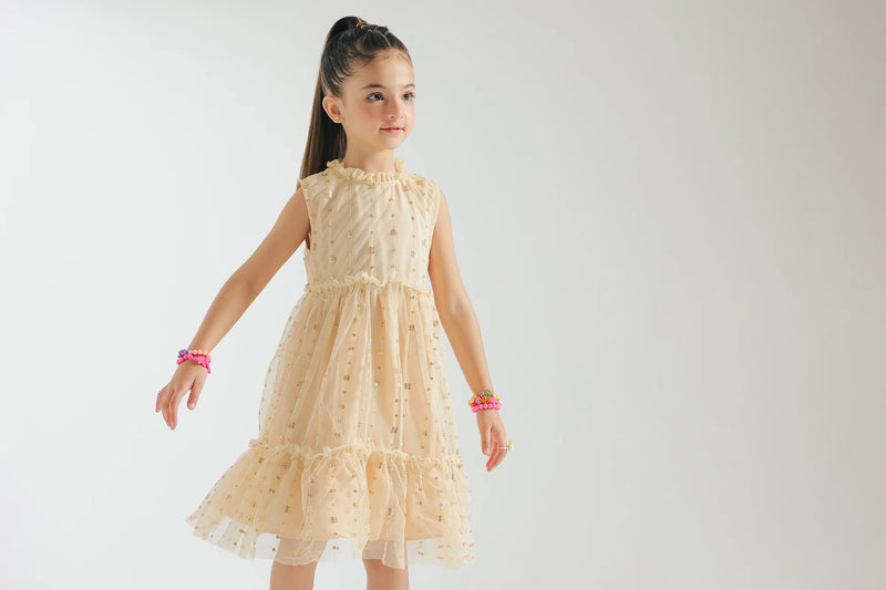 ETHNC Kids Embriodered Dress- LIGHT-YELLOW | E0909/301/225