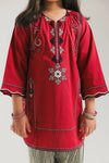 ETHNC Kids Embroidered Suit - WINE | E1568/402/416