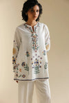 ETHNC Boho Chic Embroidered Kurti White (S3E0541/119/001)