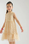 ETHNC Kids Embriodered Dress- LIGHT-YELLOW | E0909/301/225