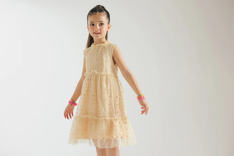 ETHNC Kids Embriodered Dress- LIGHT-YELLOW | E0909/301/225