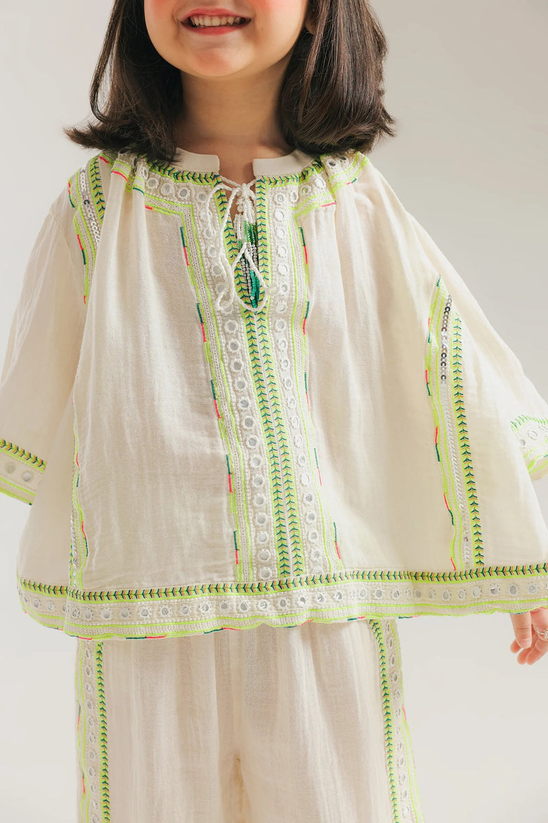 Ethnic Kids - Co-ord Set - Off White E1560 301 002