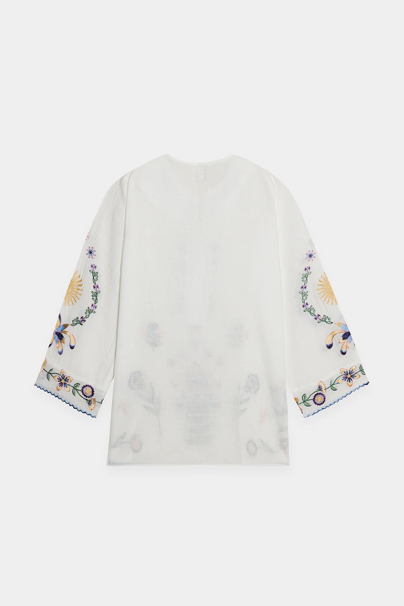 ETHNC Boho Chic Embroidered Kurti White (S3E0541/119/001)