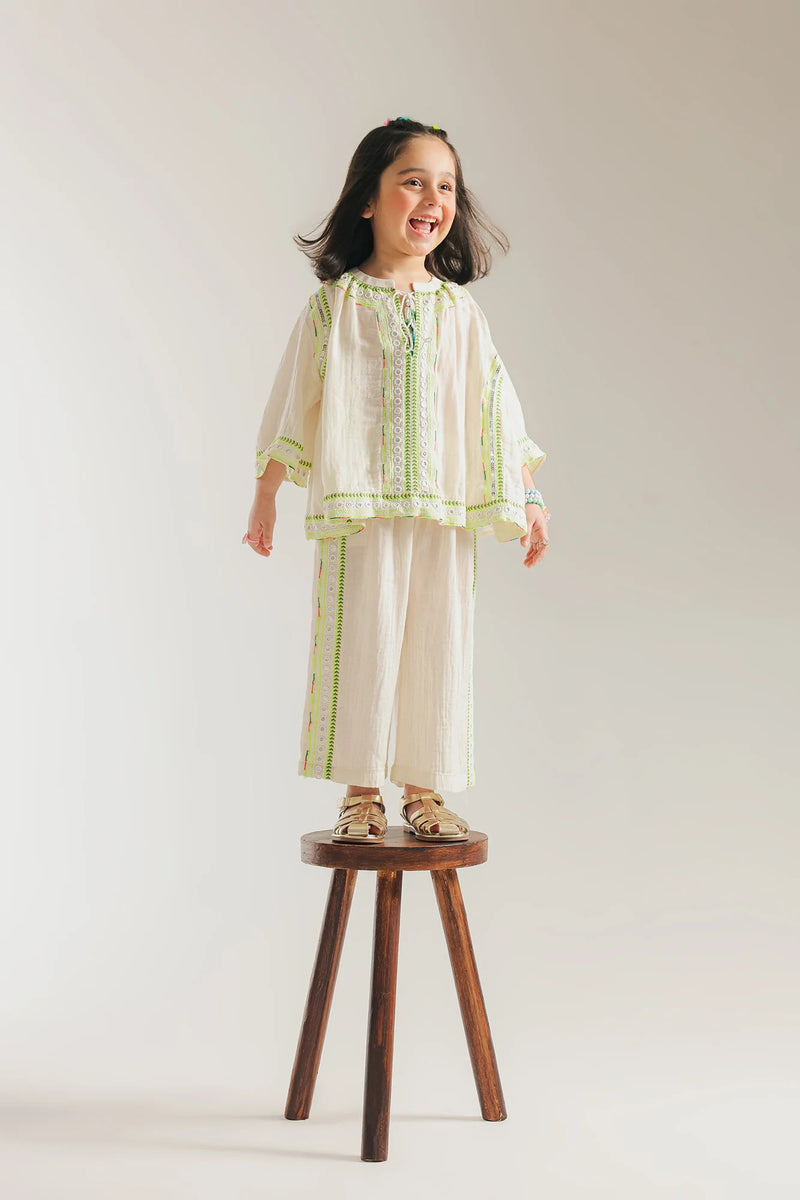 Ethnic Kids - Co-ord Set - Off White E1560 301 002