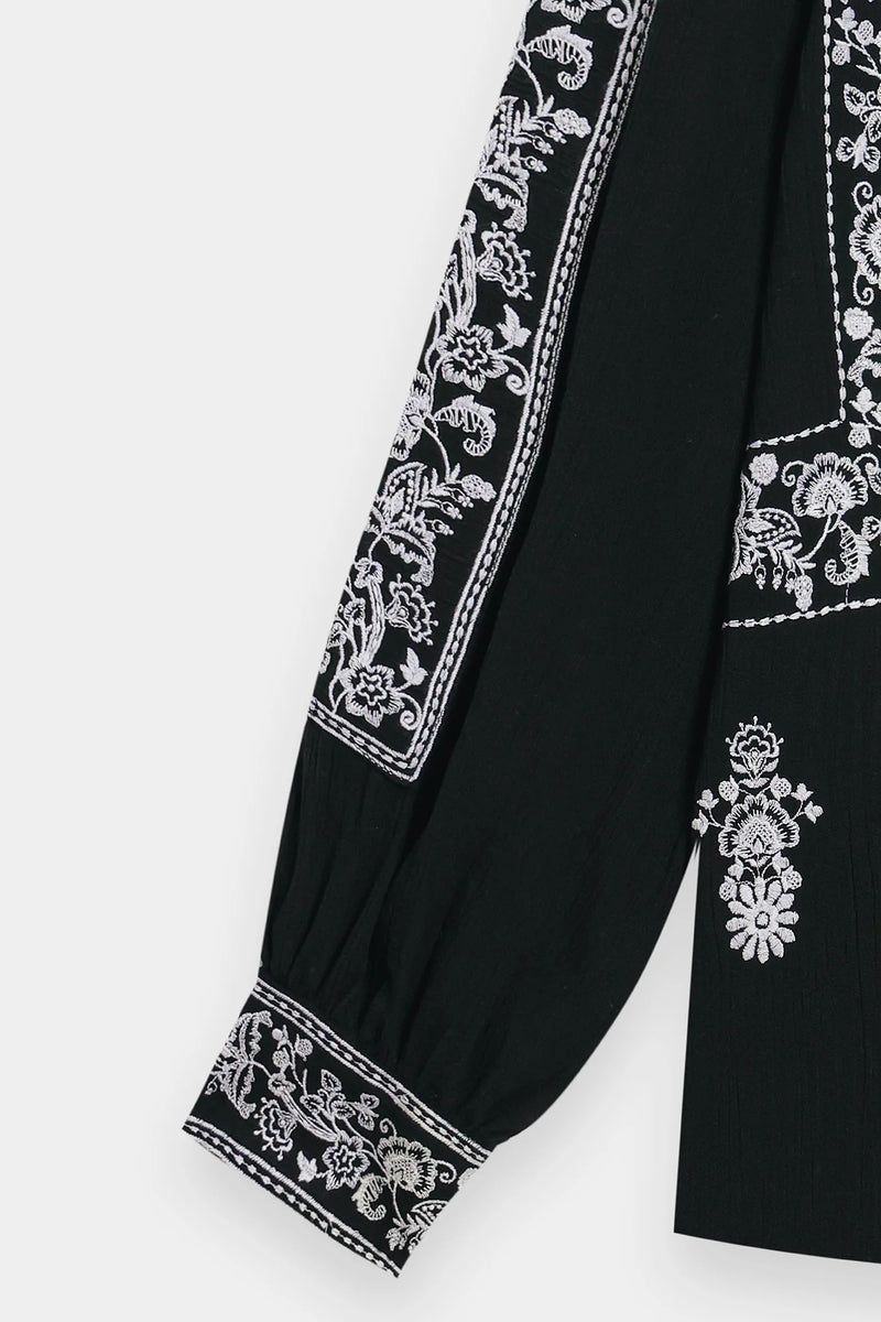 ETHNC Embroidered  Kurti - JET BLACK | S3E0447/119/902