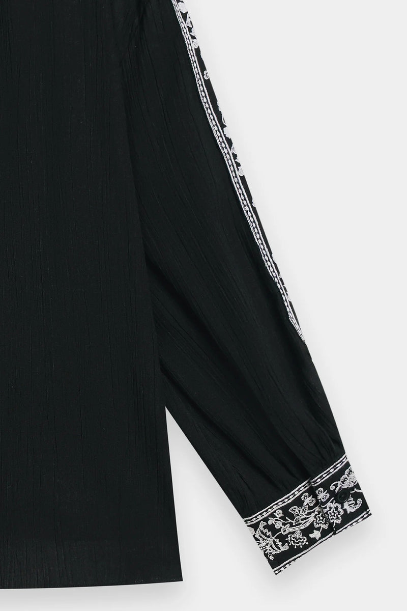 ETHNC Embroidered  Kurti - JET BLACK | S3E0447/119/902
