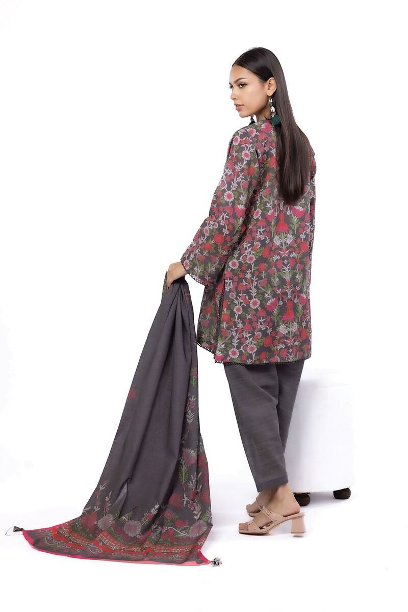 KHAADI - Printed Khaddar Fabrics 3 Piece -KW34A
