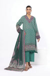 KHAADI-Embroidered | Slub Cotton Fabrics 3 Piece-LKW76B