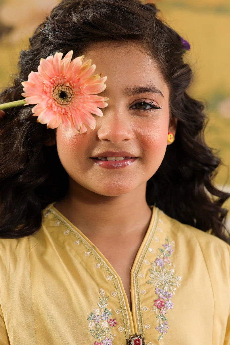 ETHNC Kids Embroidered Suit -PALE YELLOW | E0991/404/226