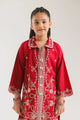 ETHNC Kids Embroidered Suit- BRICK RED | E1001/404/305