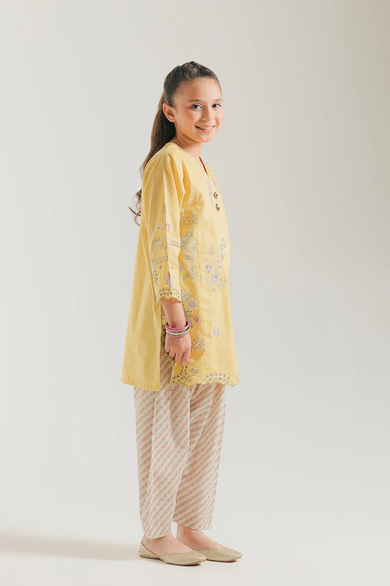ETHNC Kids Embroidered Suit -PALE YELLOW | E0991/404/226