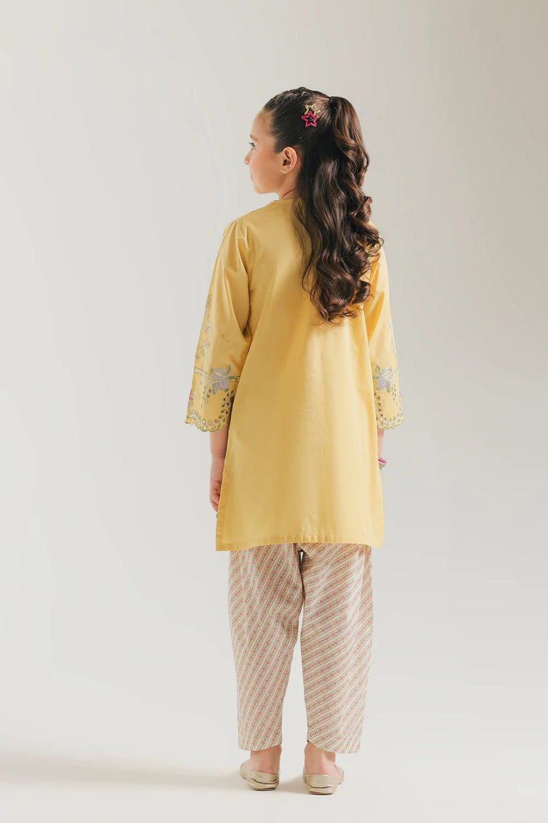 ETHNC Kids Embroidered Suit -PALE YELLOW | E0991/404/226