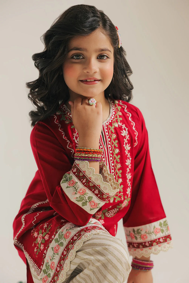 ETHNC Kids EMBROIDERED SUIT (E0988/404/416)- WINE