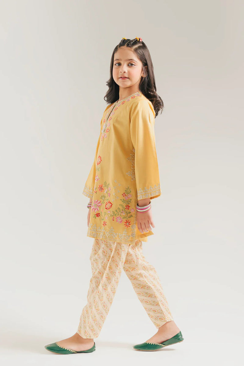 ETHNC Kids Embroidered Suit -PALE YELLOW | E1000/404/225