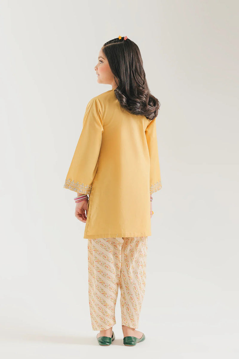 ETHNC Kids Embroidered Suit -PALE YELLOW | E1000/404/225