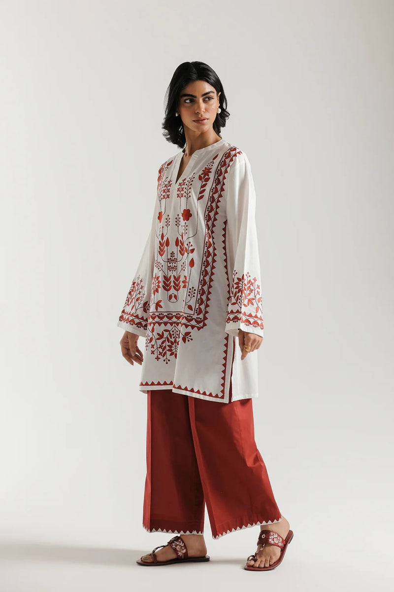ETHNC Embroidered Suit- White | E7822/102/001