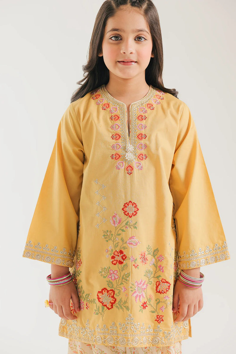 ETHNC Kids Embroidered Suit -PALE YELLOW | E1000/404/225