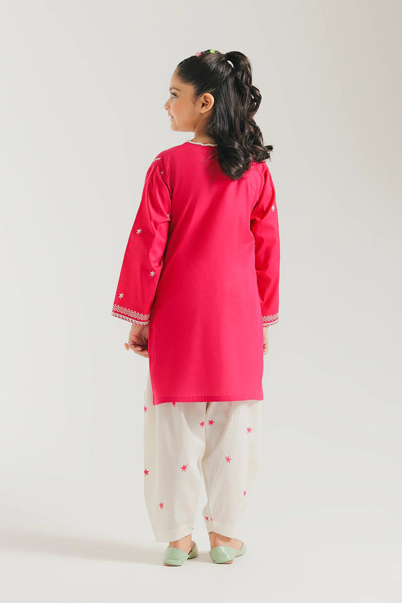 ETHNC Kids Embroidered Suit - BARBIE PINK | E1585/402/406