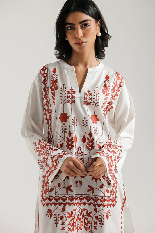 ETHNC Embroidered Suit- White | E7822/102/001