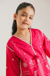ETHNC Kids Embroidered Suit - BARBIE PINK | E1585/402/406