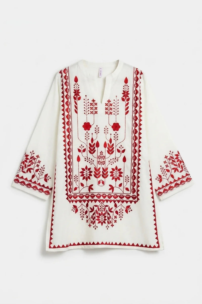ETHNC Embroidered Suit- White | E7822/102/001