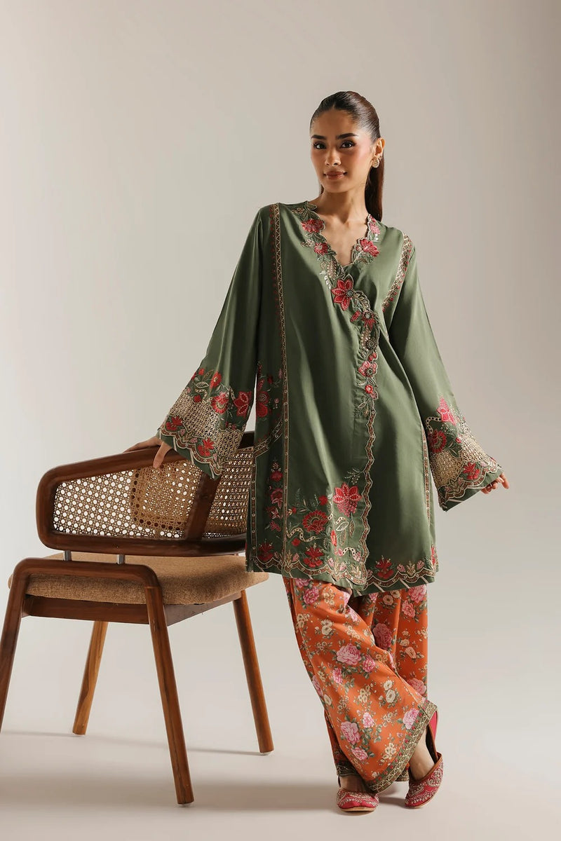 ETHNC EMBROIDERED SUIT | OLIVE | E4748-103-121