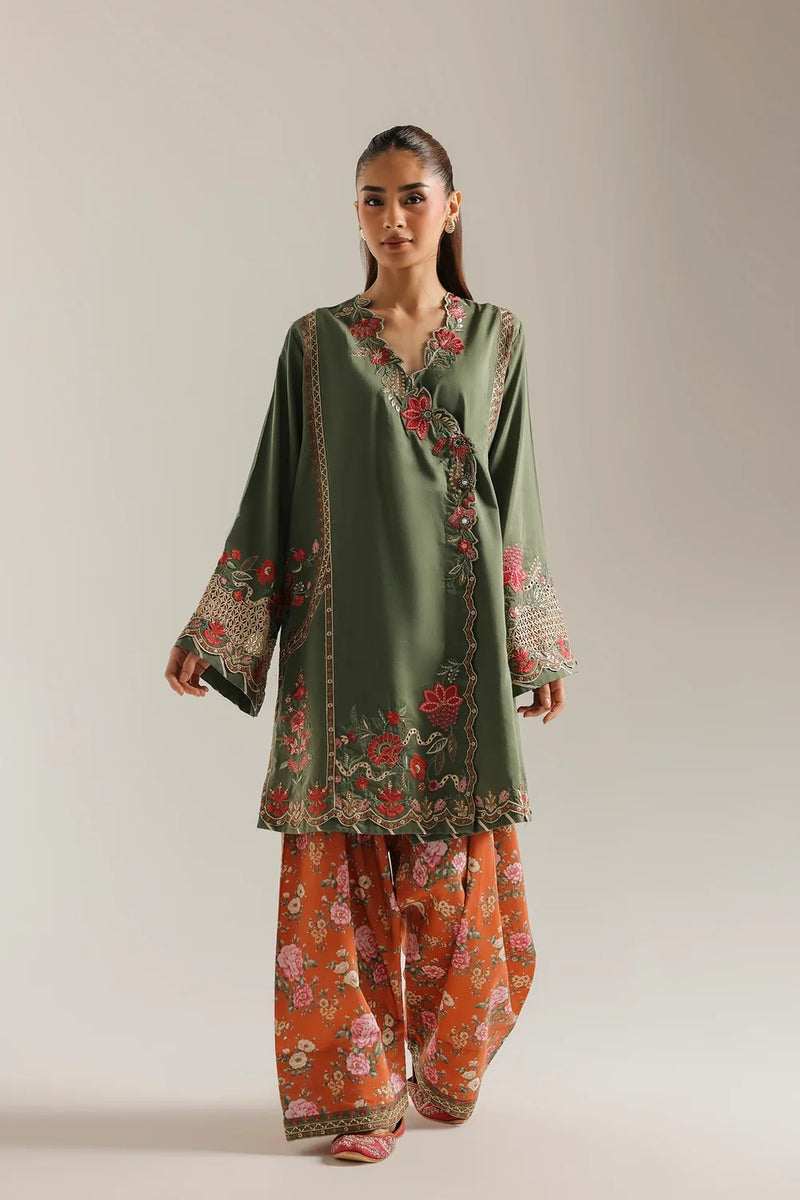 ETHNC EMBROIDERED SUIT | OLIVE | E4748-103-121