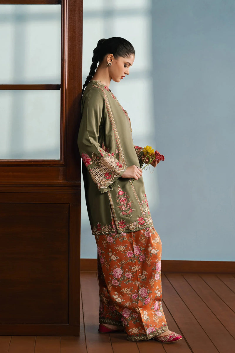ETHNC EMBROIDERED SUIT | OLIVE | E4748-103-121