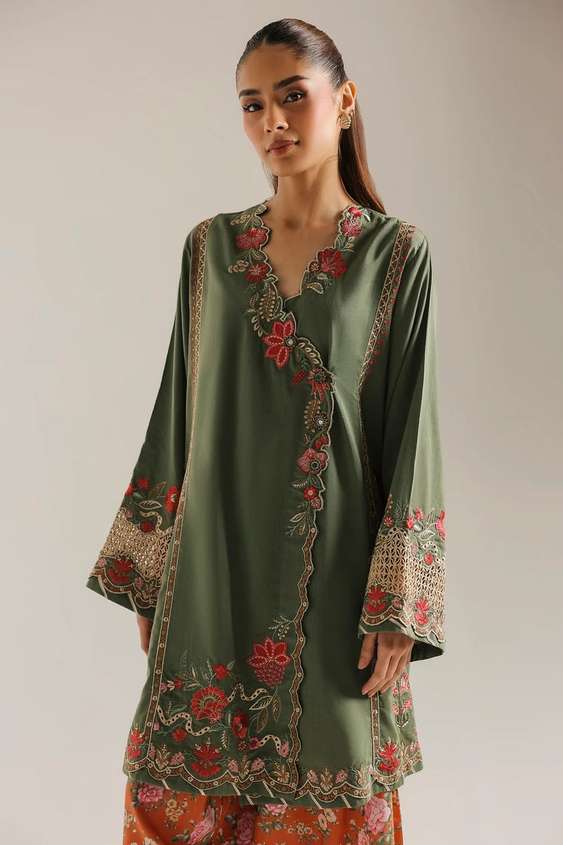 ETHNC EMBROIDERED SUIT | OLIVE | E4748-103-121
