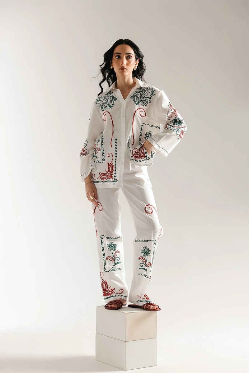 ETHNC Embroidered SUIT - WHITE | E0656/106/001