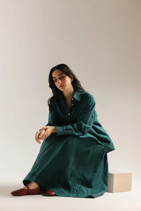 ETHNC suit ( Skirt & Shirt )  TEAL | E0727/106/711