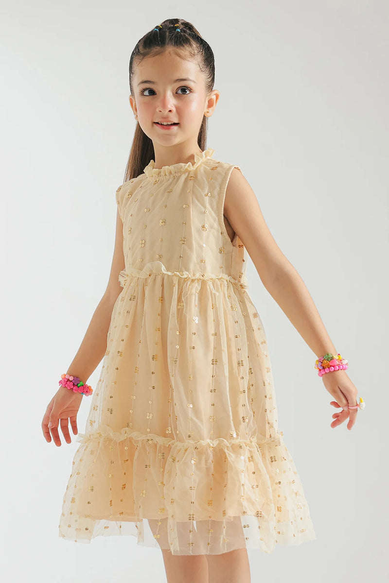 ETHNC Kids Embriodered Dress- LIGHT-YELLOW | E0909/301/225