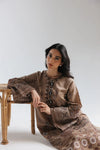 ETHNC - Embroidered Suit (E4134/103/815)-Mocha Color