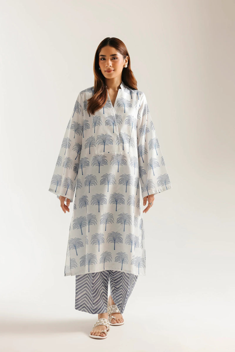ETHNC PRINTED SUIT (E8190/102/003) | Coconut Milk