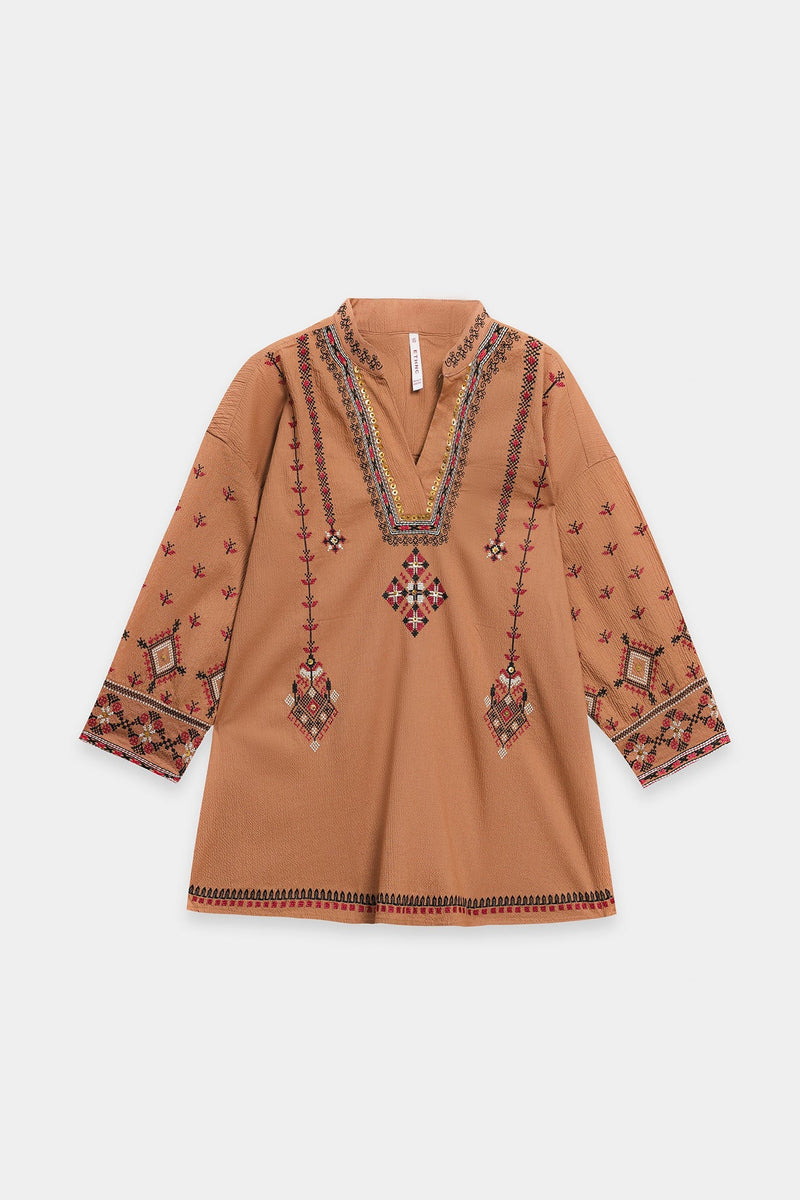 ETHNC Boho Kurti -DARK BROWN- (S4E0586/119/803)
