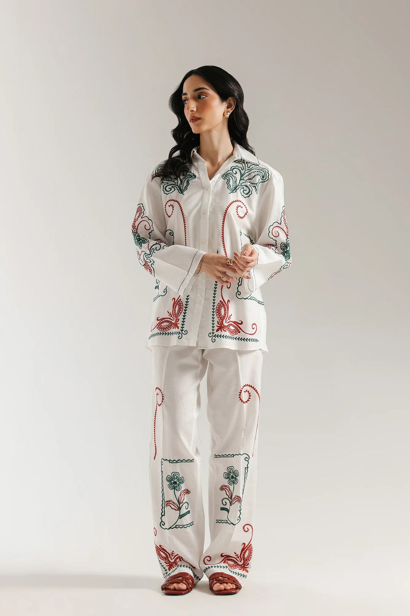 ETHNC Embroidered SUIT - WHITE | E0656/106/001