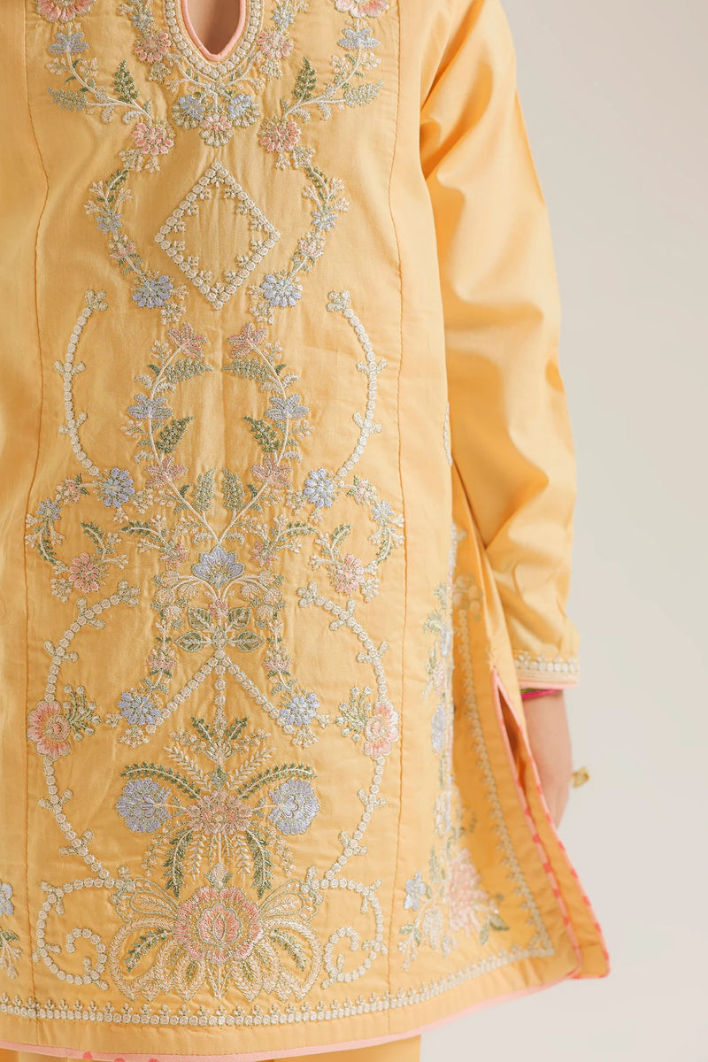 ETHNC Kids-EMBROIDERED SUIT- BRIGHT YELLOW | E0962/404/106