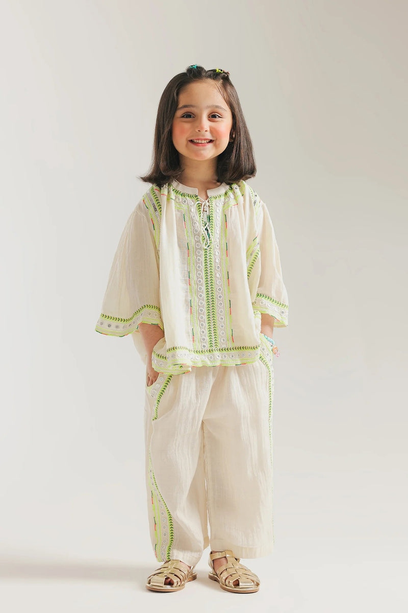 Ethnic Kids - Co-ord Set - Off White E1560 301 002