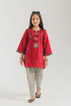 ETHNC Kids Embroidered Suit - WINE | E1568/402/416