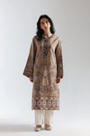 ETHNC - Embroidered Suit (E4134/103/815)-Mocha Color