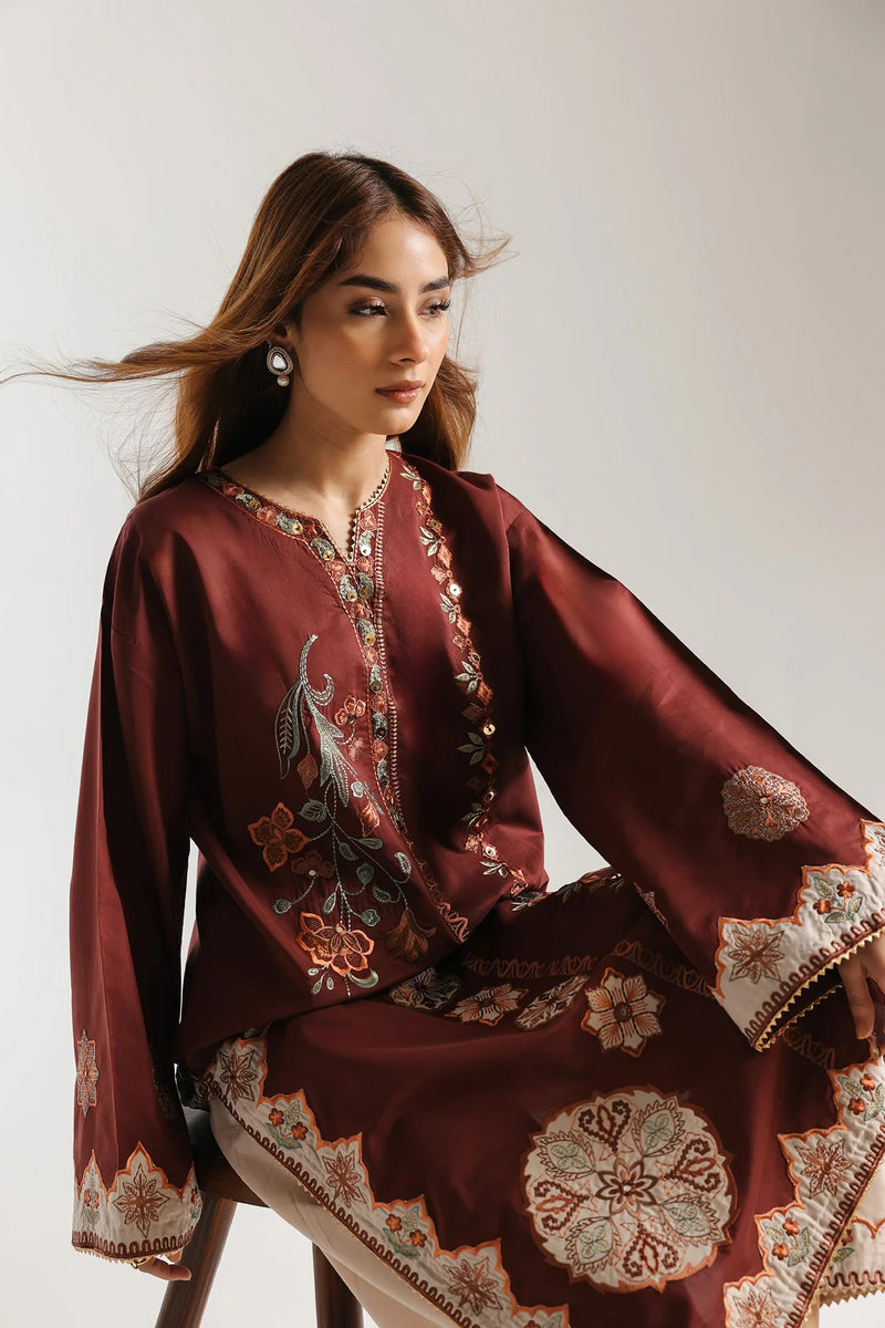 ETHNC EMBROIDERED Suit - BROWN | E4159/103/801