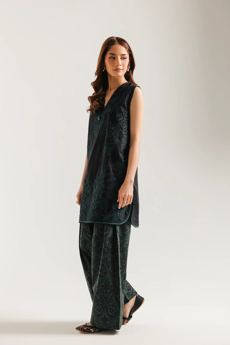 ETHNC EMBROIDERED SUIT | JET BLACK | E4610/103/902